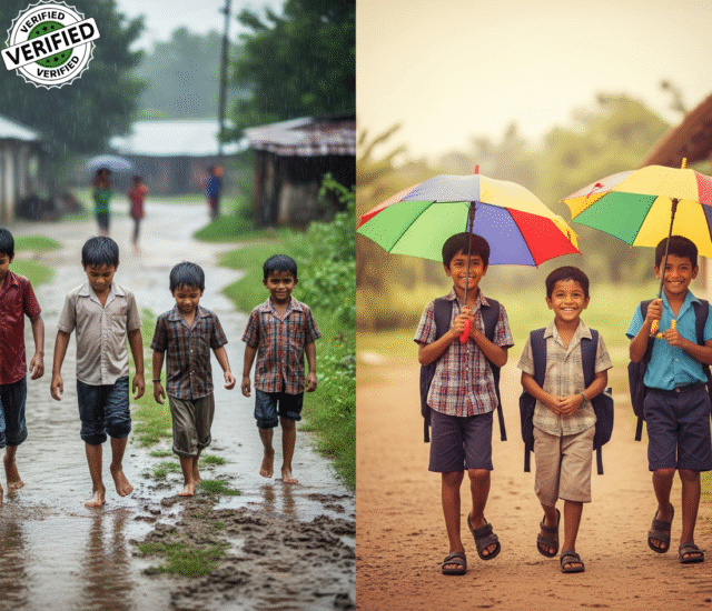 Protecting Feet, Powering Futures: Umbrellas and Shoes for 1,500 Schoolchildren in Lonavala
