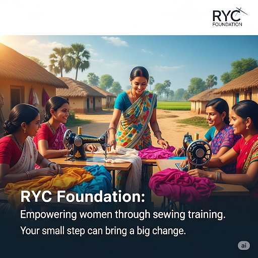 Support RYC गरीब महिलाओं को सिलाई का हुनर देकर आत्मनिर्भर बनाने की मुहिम